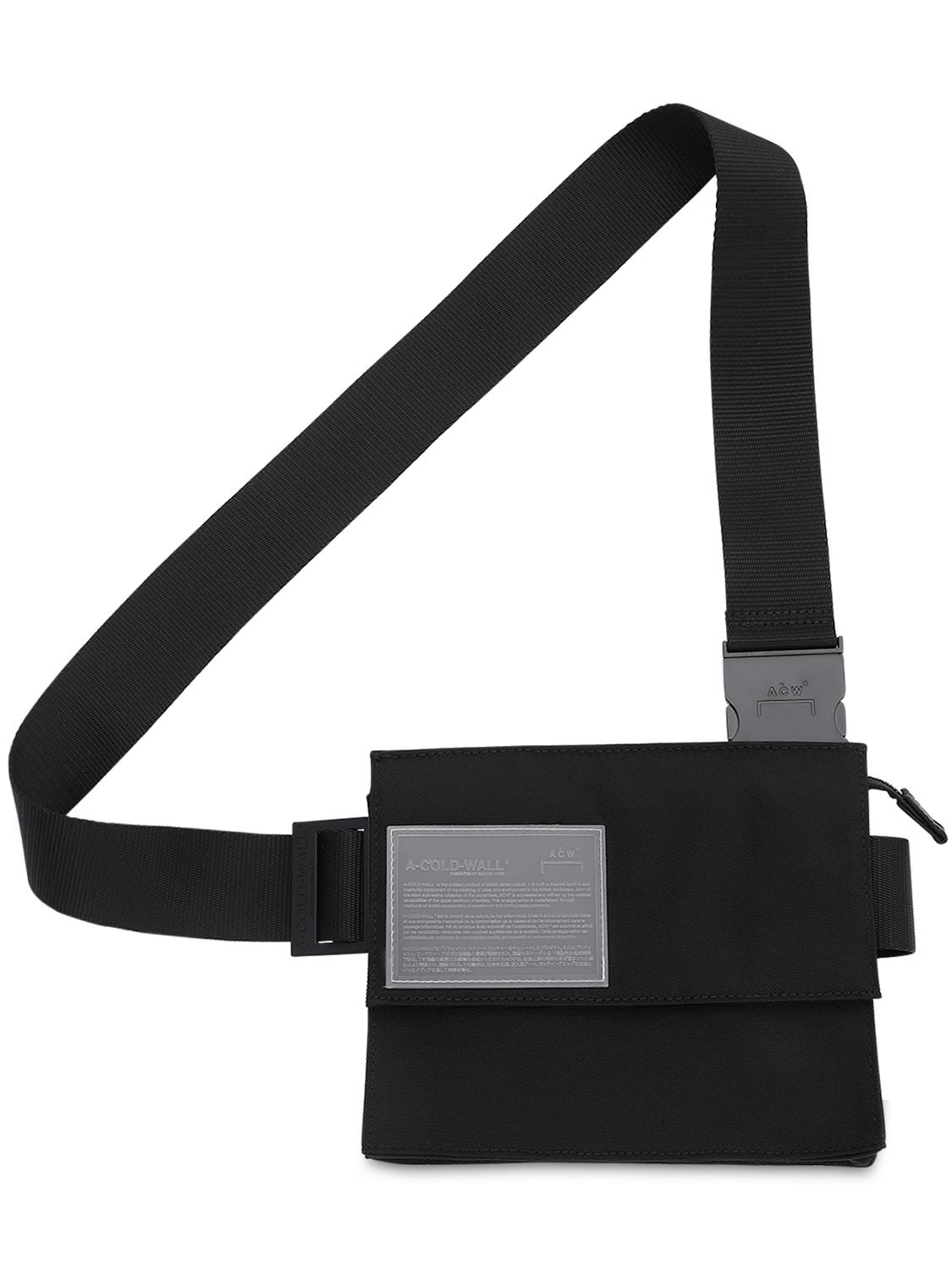 A-cold-wall* Nylon Holster Bag W/ Envelope Flap In Black