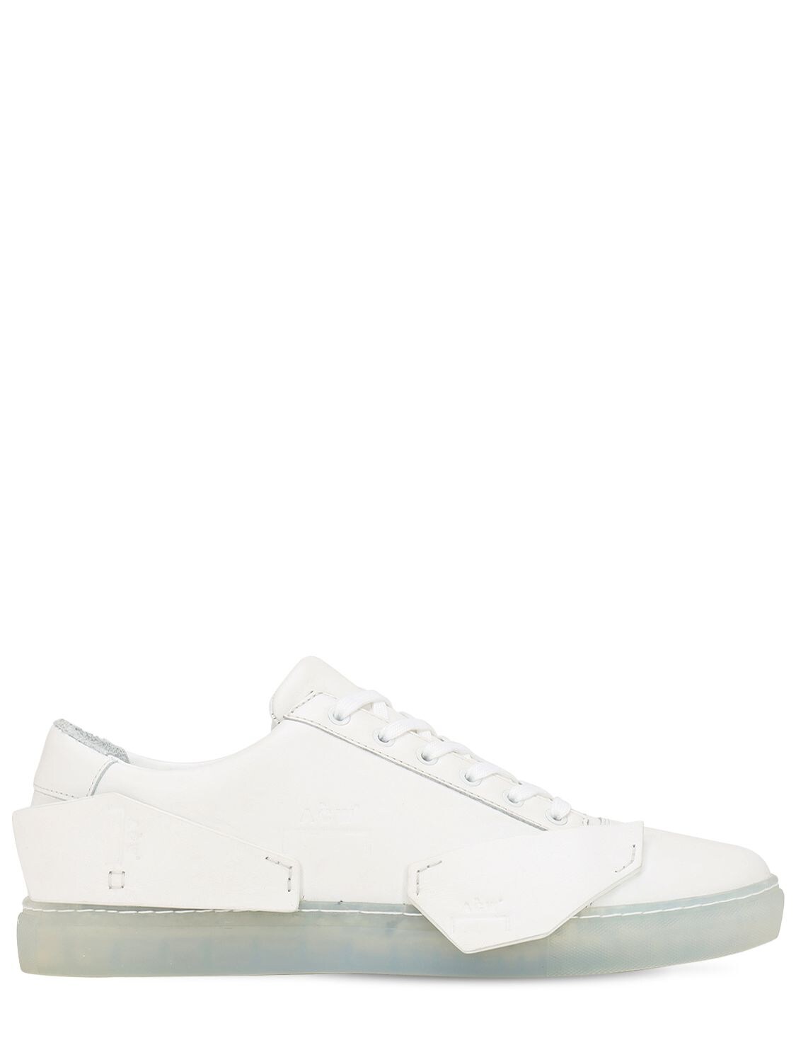 A-cold-wall* Low Top Leather Sneakers In White