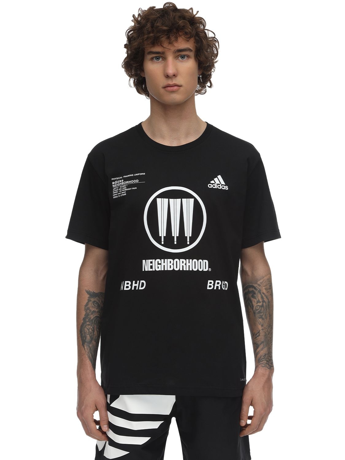 Adidas Originals Statement Nbhd T-shirt In Black