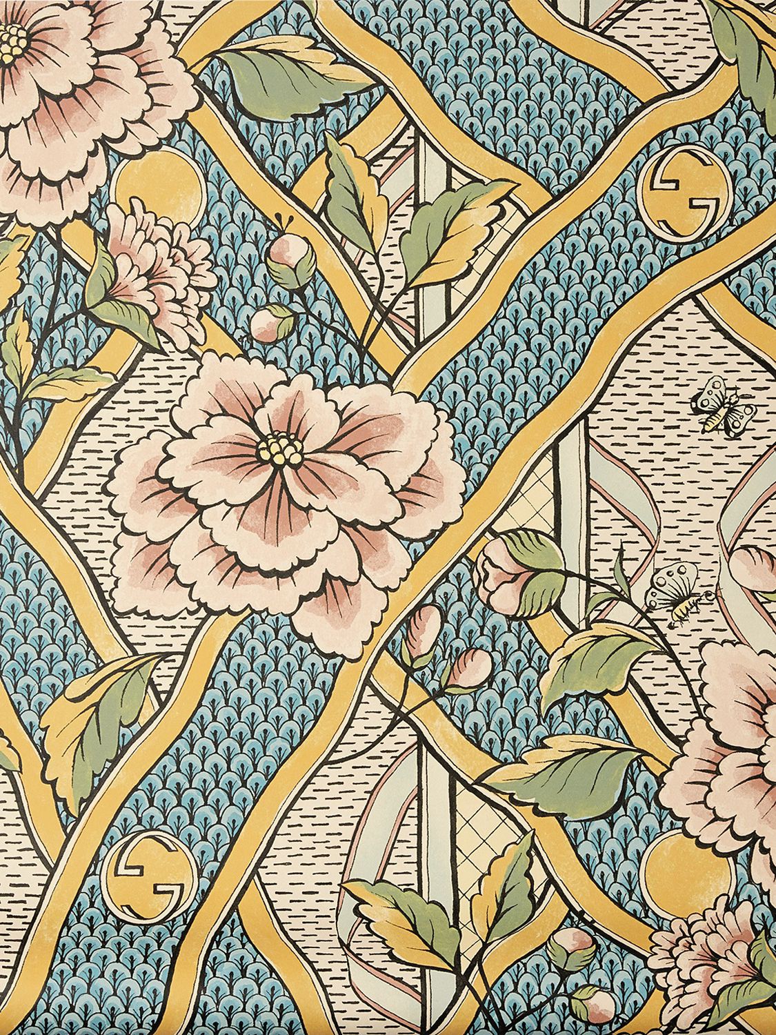 Gucci Herbarium Printed Wallpaper