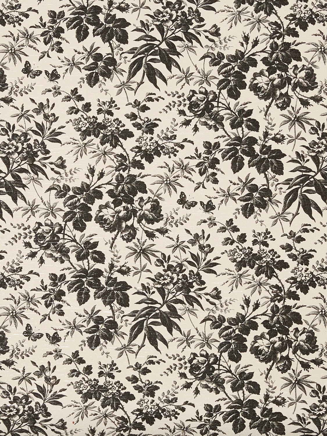 Gucci Herbarium Printed Wallpaper In Black,multi