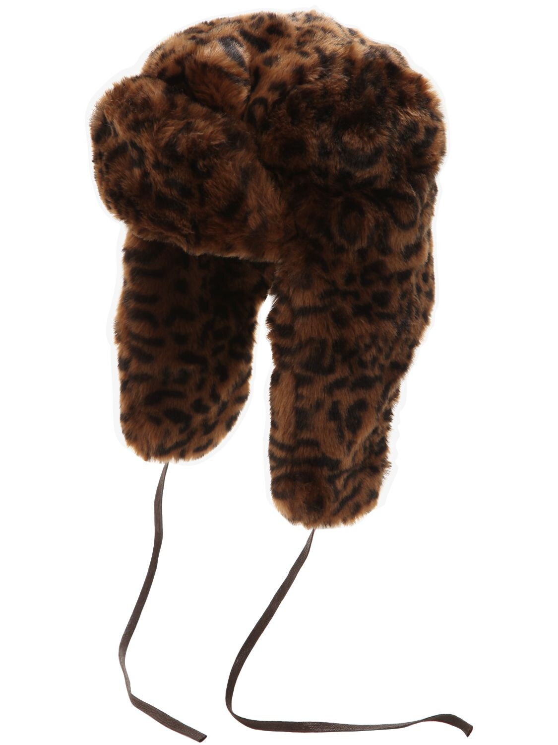 Kangol Leopard Print Faux Fur Trapper Hat
