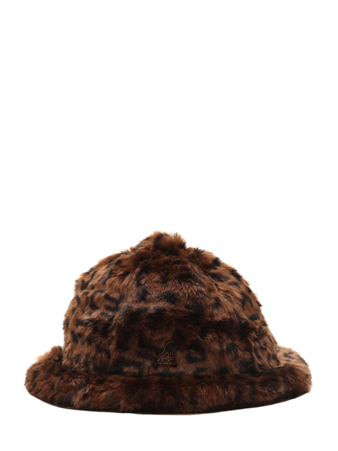 KANGOL 豹纹印花人造皮草帽子,70IWP8006-TEVPUEFSRA2