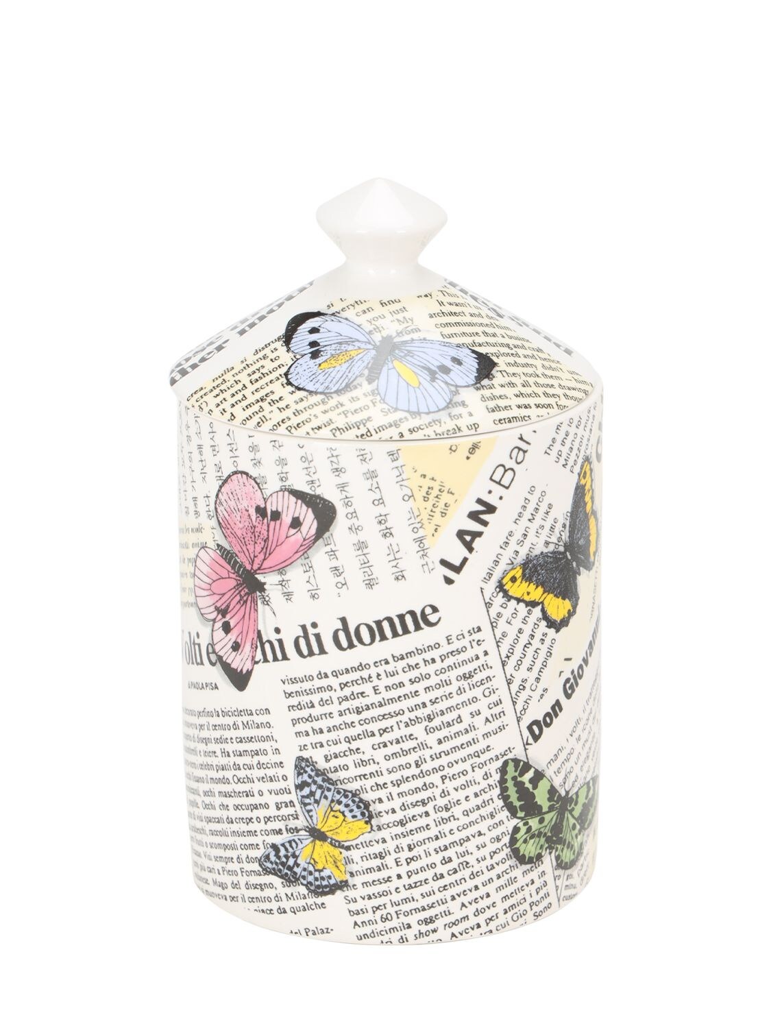 Fornasetti Ultime Notizie Scented Candle With Lid In Multicolor