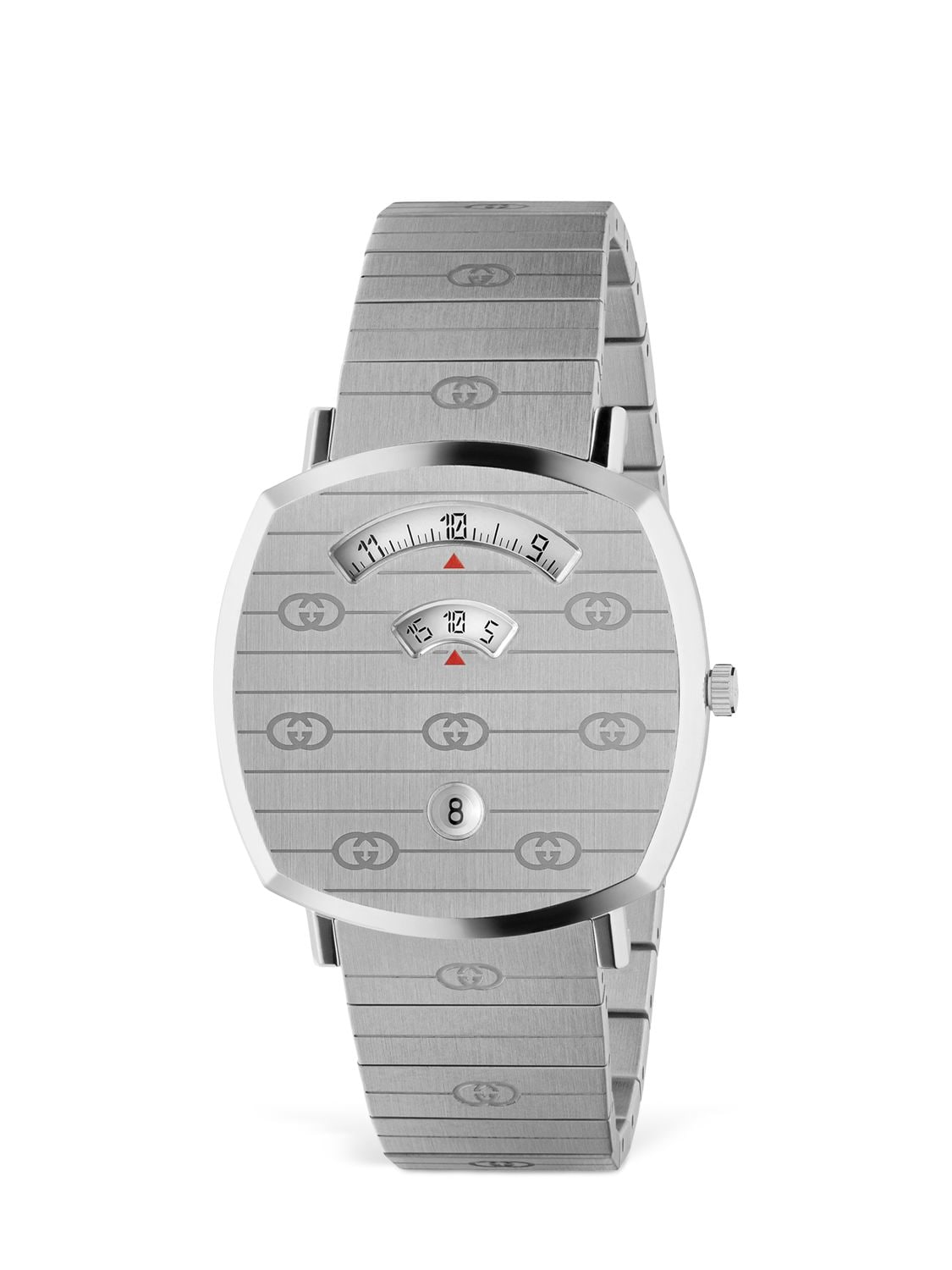 38mm Gucci Grip Silver Colored Watch