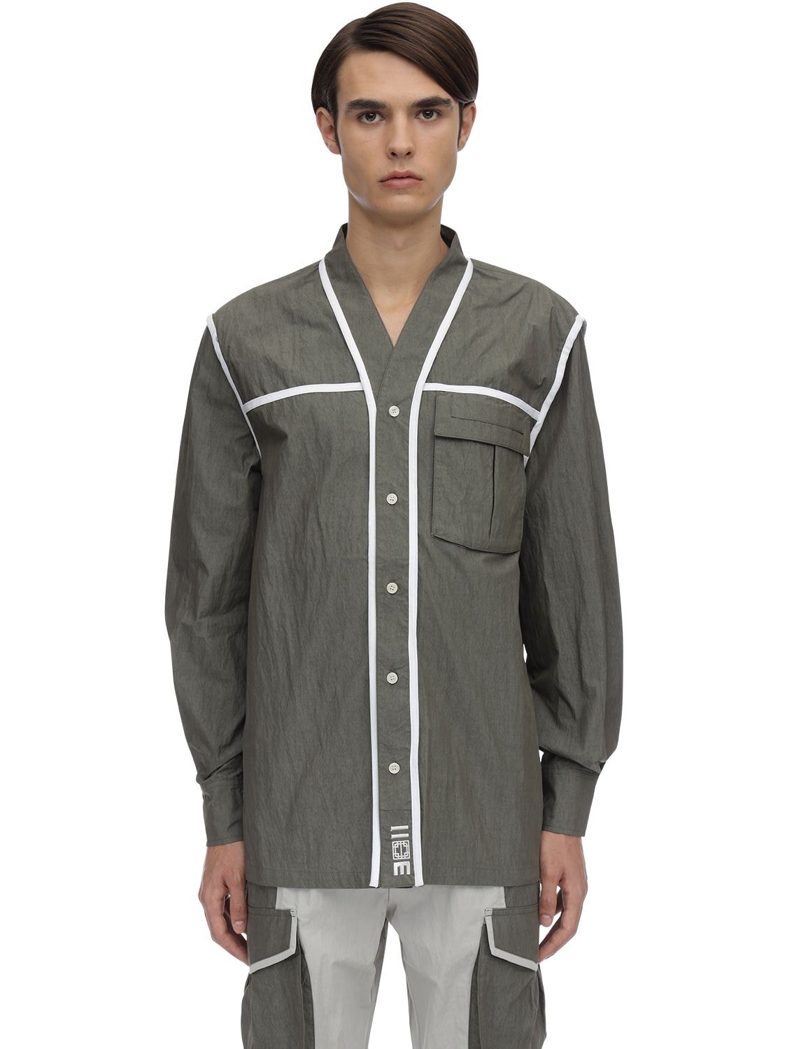 Iise Hanbok Cotton & Nylon Shirt In Grey