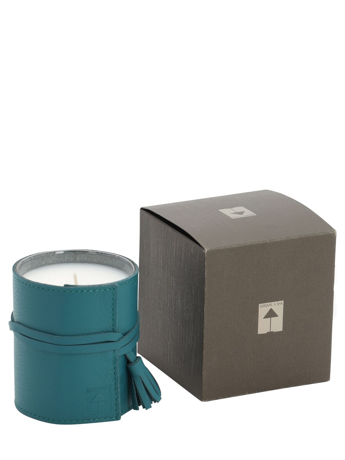 Shop Armani/casa Small Ora Candle In Blue