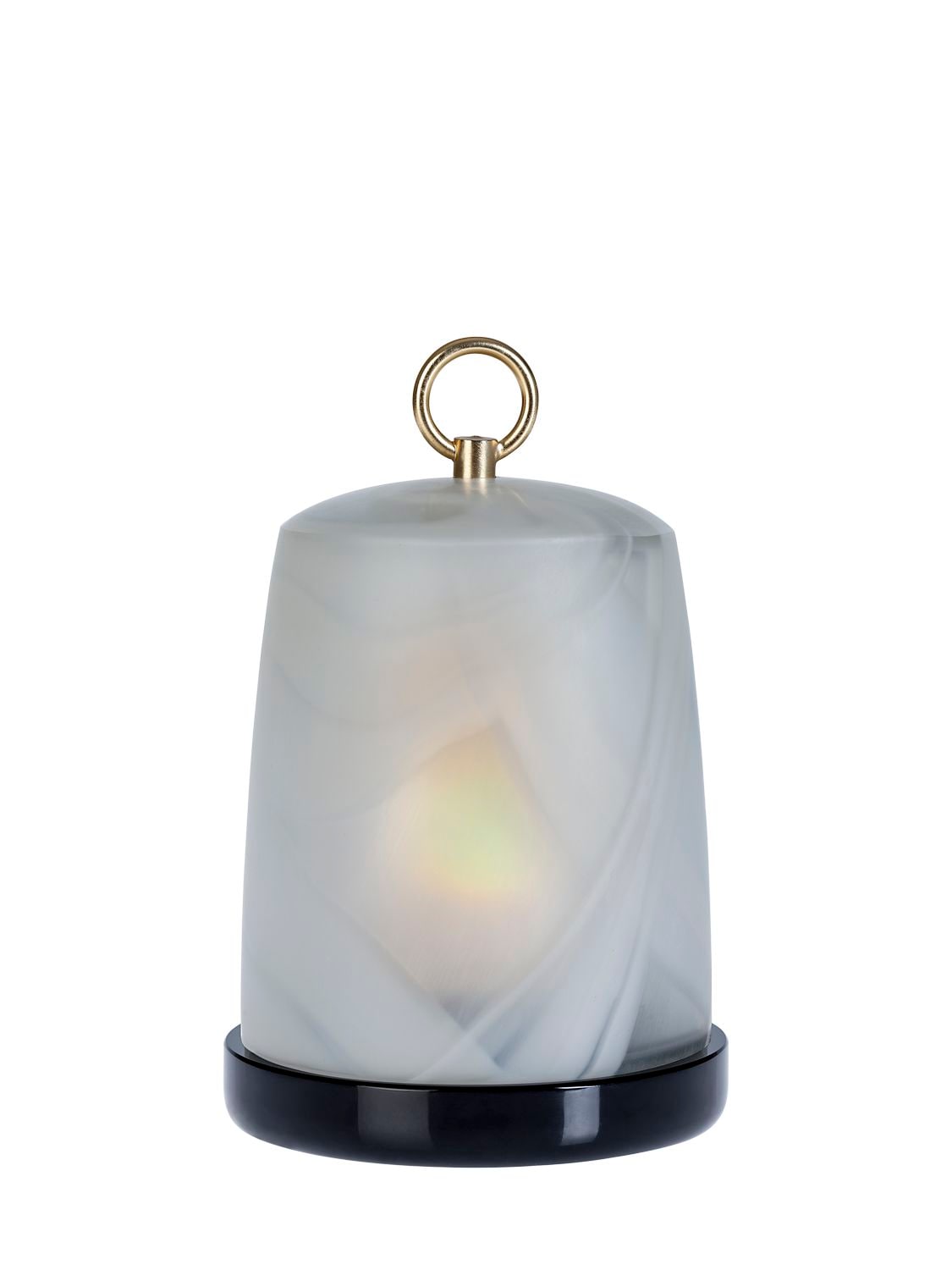 Armani/casa Hack Murano Glass Tealight Holder In Grey