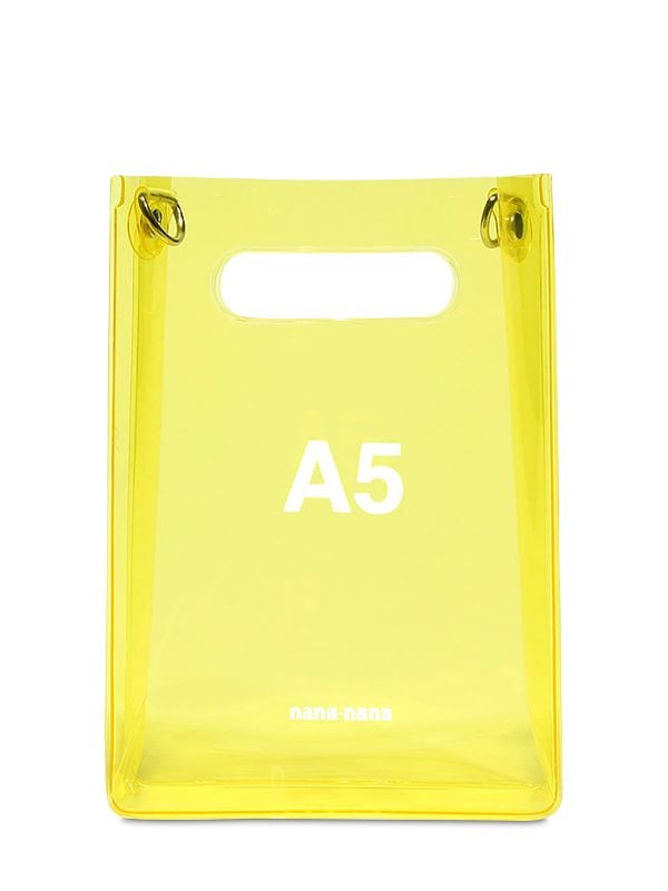 Nana-nana A5 Pvc Shopping Bag In Yellow
