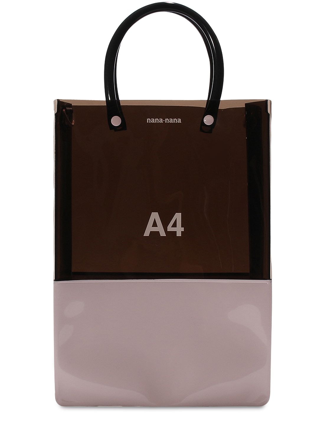 Nana-nana A4 Pvc Shopping Bag In Black,pink