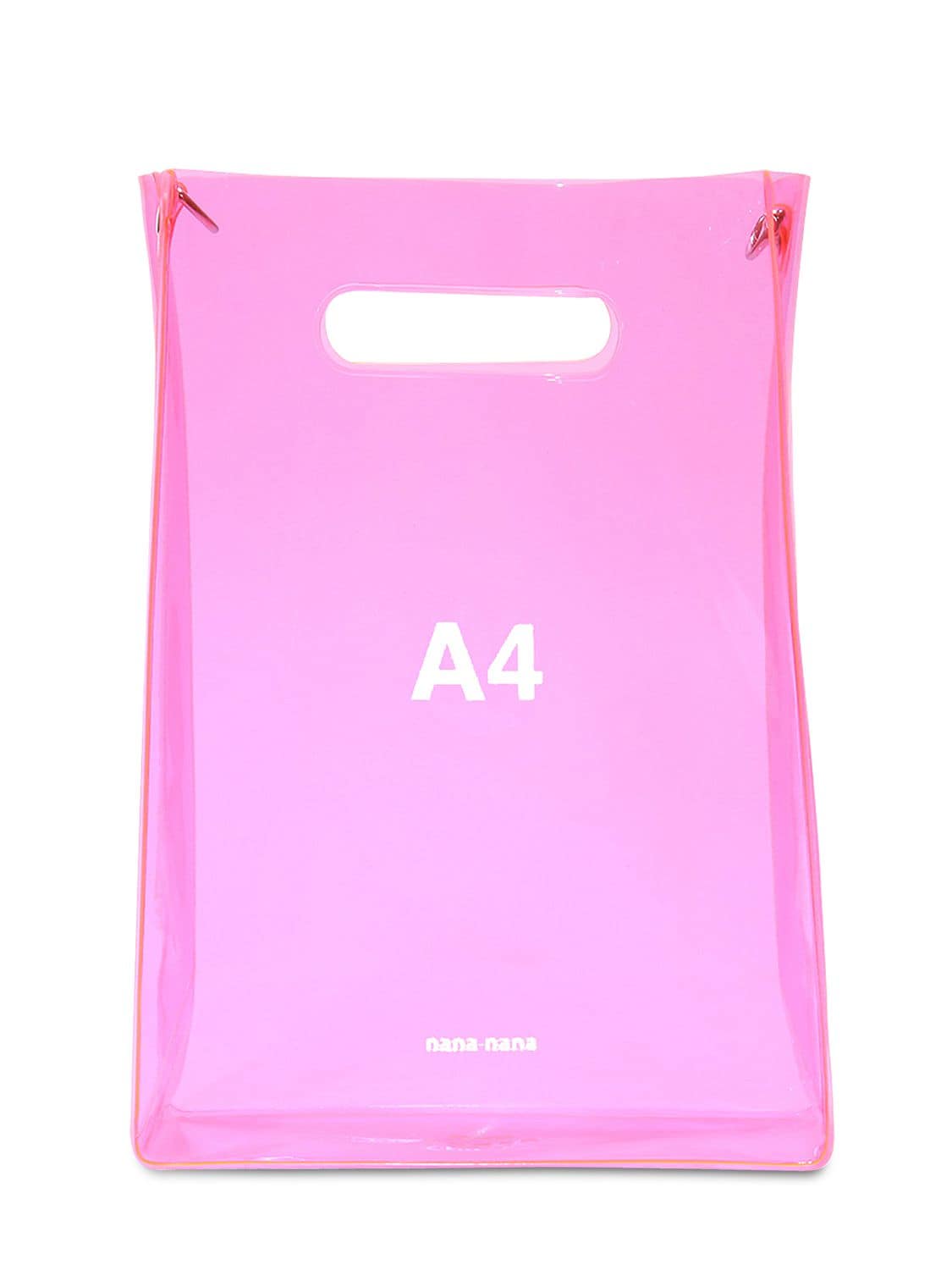 Nana-nana A4 Pvc Shopping Bag In Neon Pink