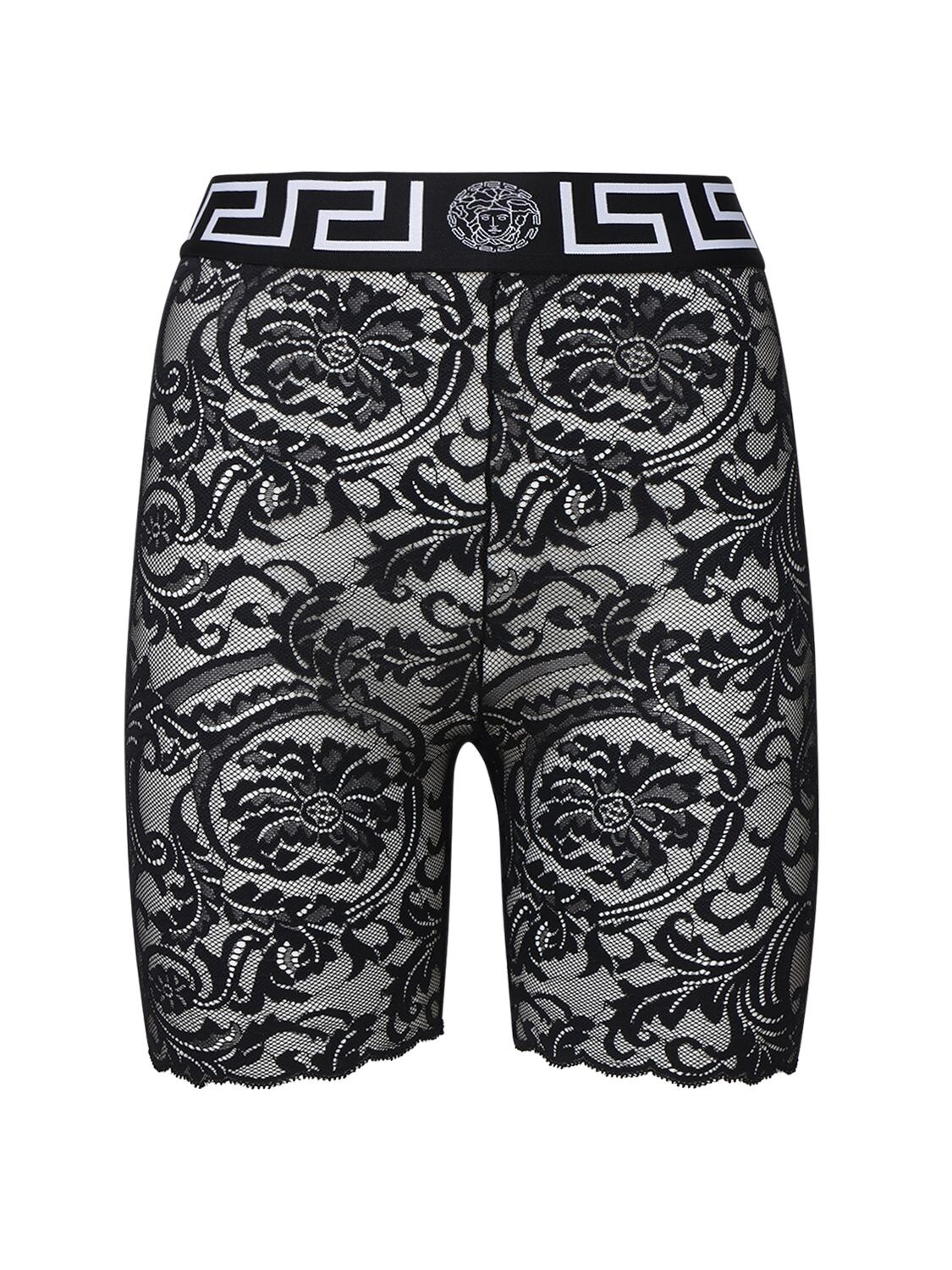 versace lace cycling shorts