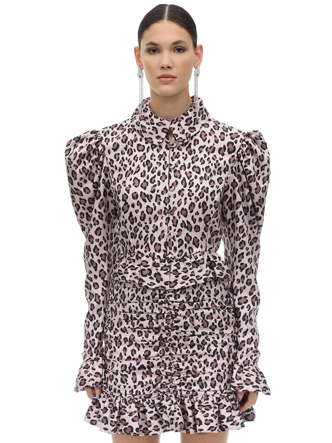 Leopard Print Taffeta Shirt