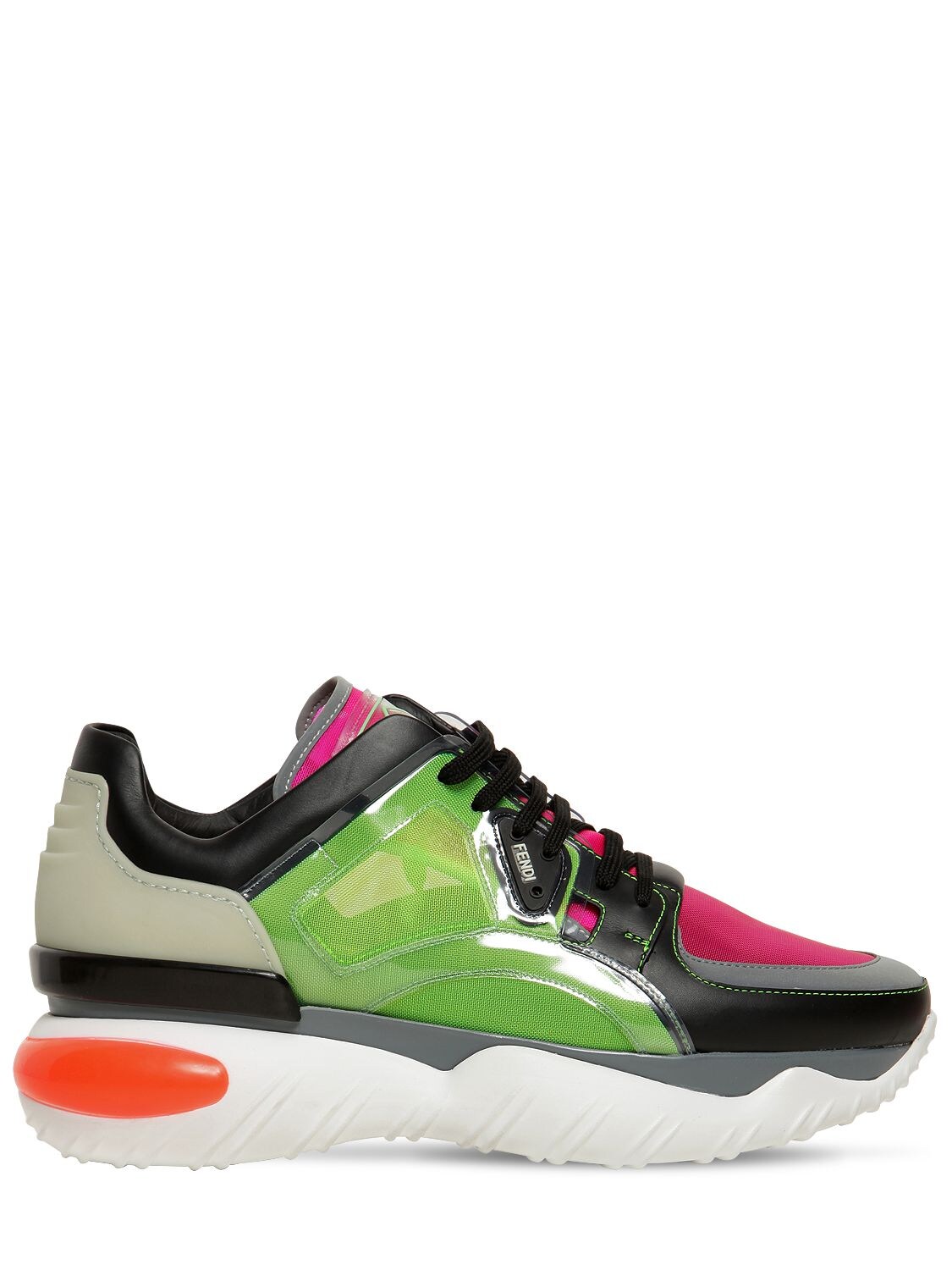 FENDI TRANSPARENT RUNNING LOW TOP SNEAKERS,70IX37004-RJE2WFI1