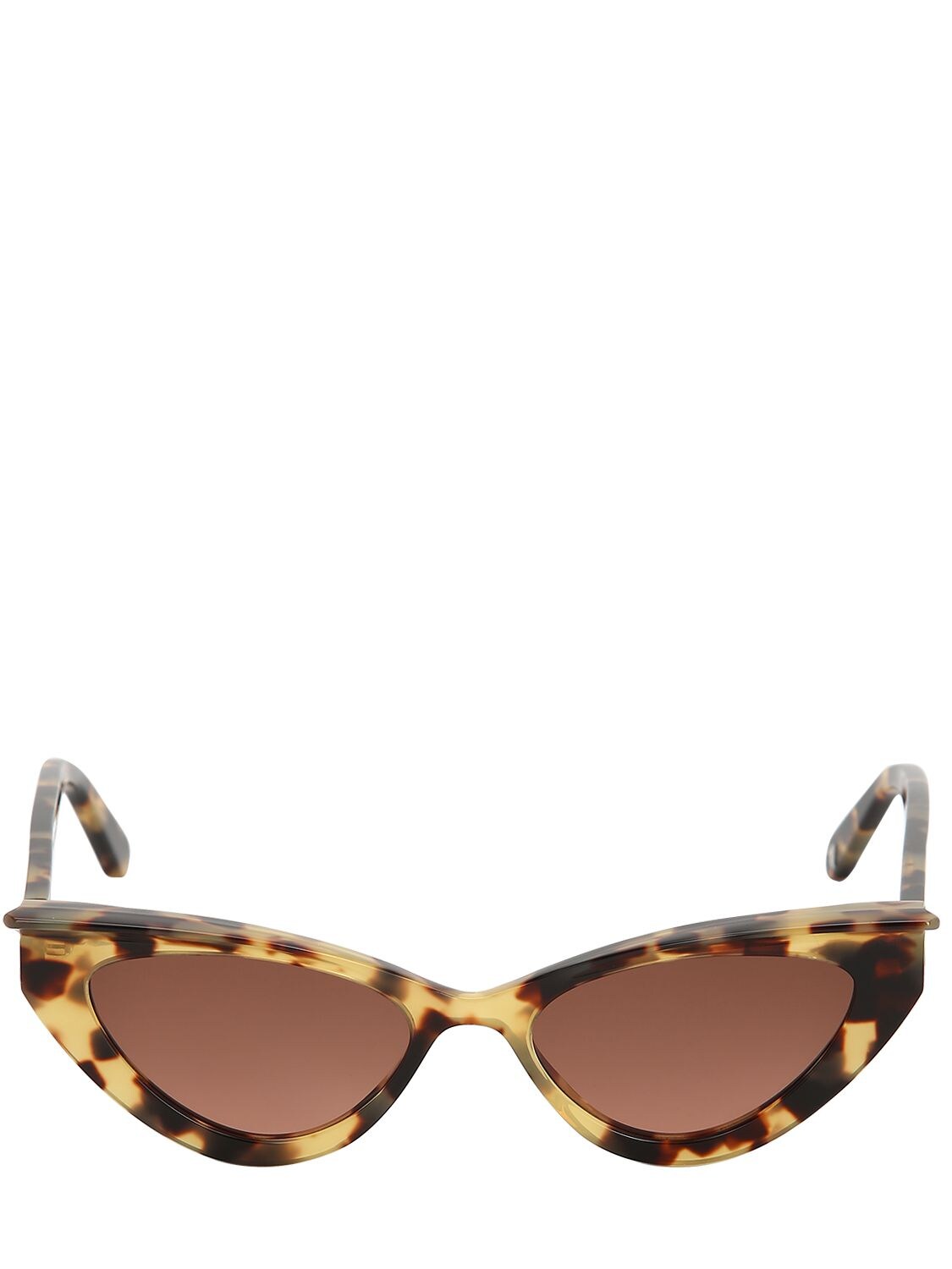 Philipp Plein Acetate Cat-eye Sunglasses In Gold,brown