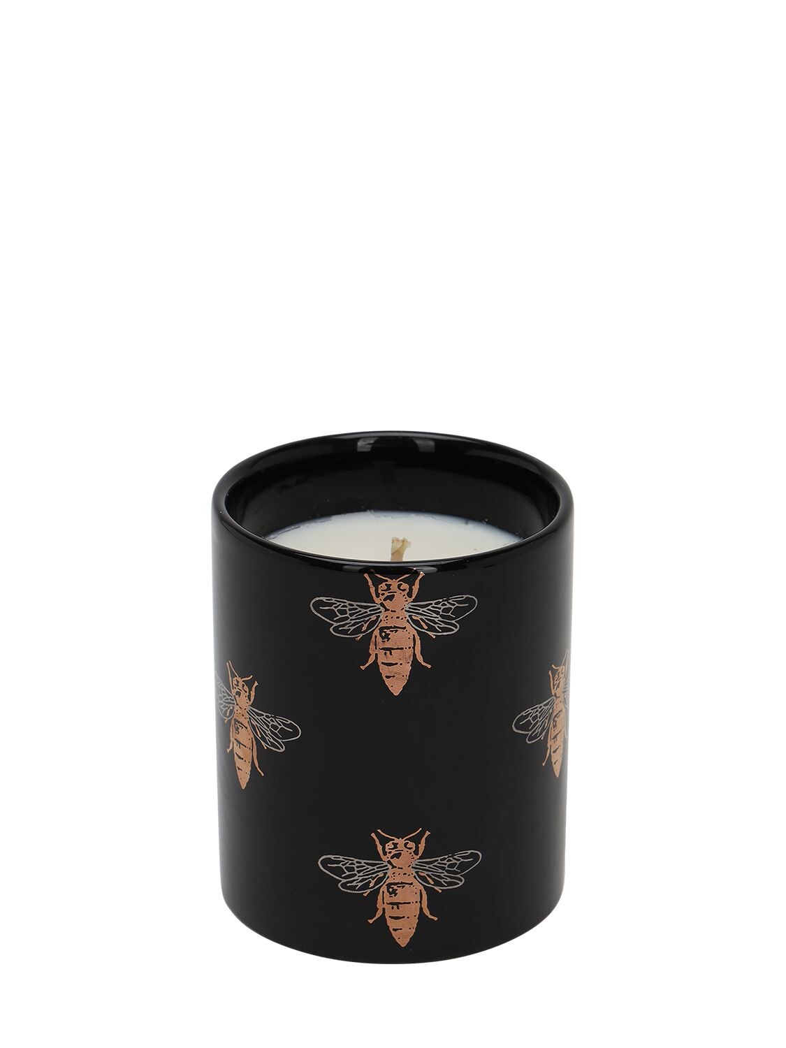 Casacarta 小号“bee”单条芯陶瓷香氛蜡烛 In Black,gold