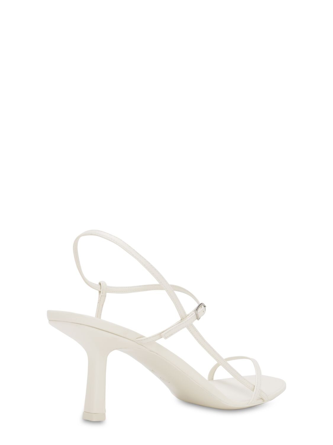 The Row Bare Mid-heel Leather Slingback Sandals In White | ModeSens