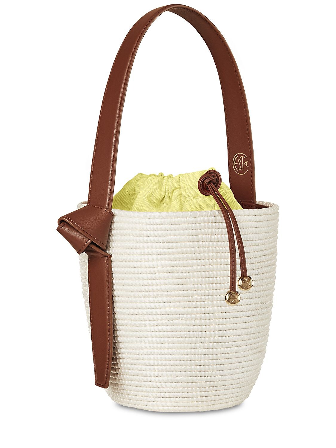 Cesta Collective Lvr Exclusive Lunchpail Cotton Bag In White,yellow