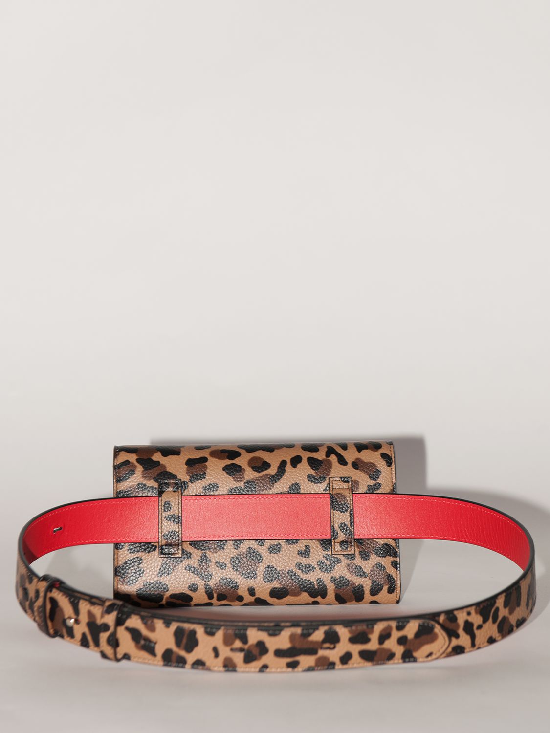 Boudoir レオパード柄レザーベルトバッグ