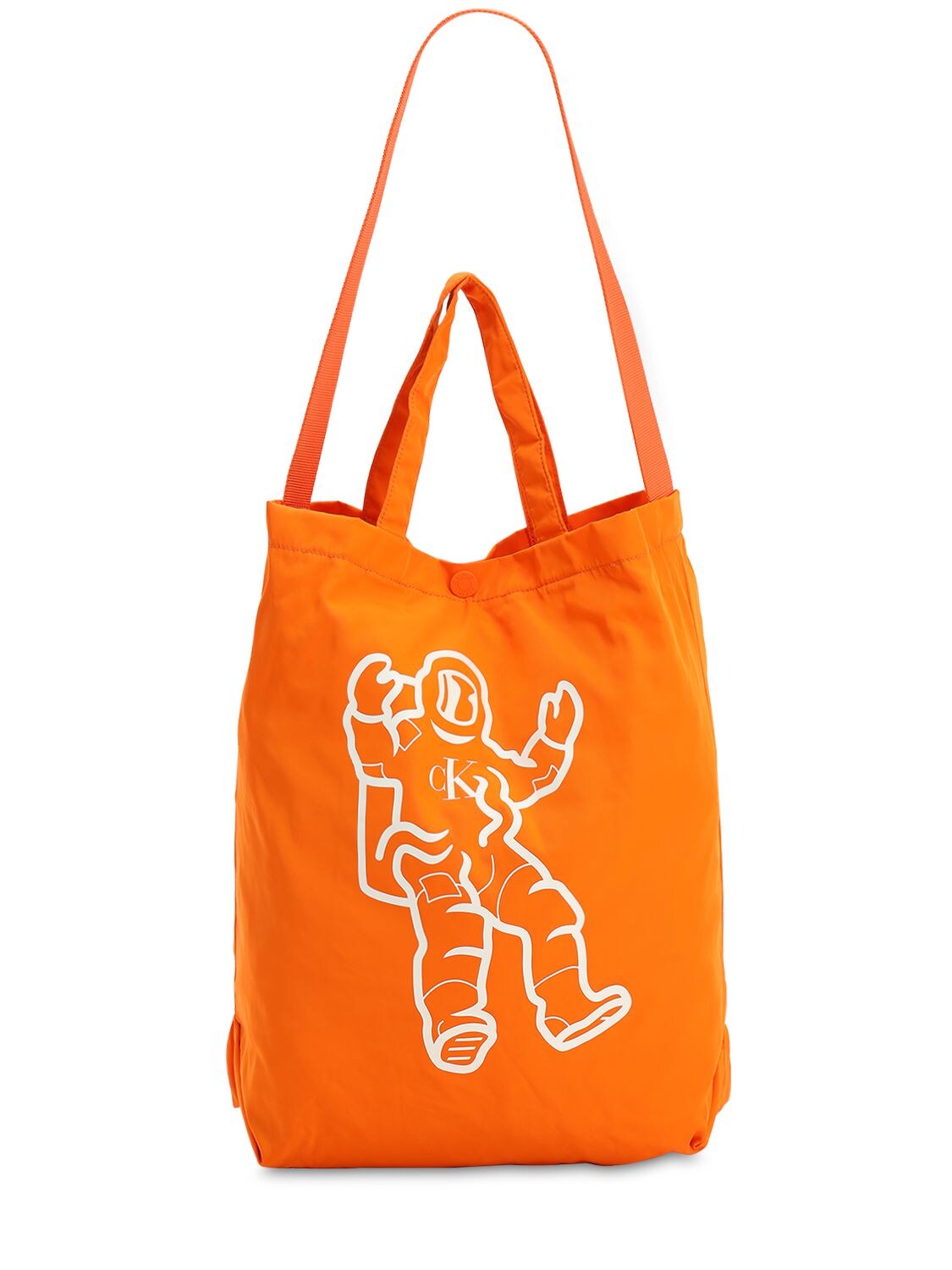 Calvin Klein Established 1978 Graphic Print Tech Tote Bag In Orange