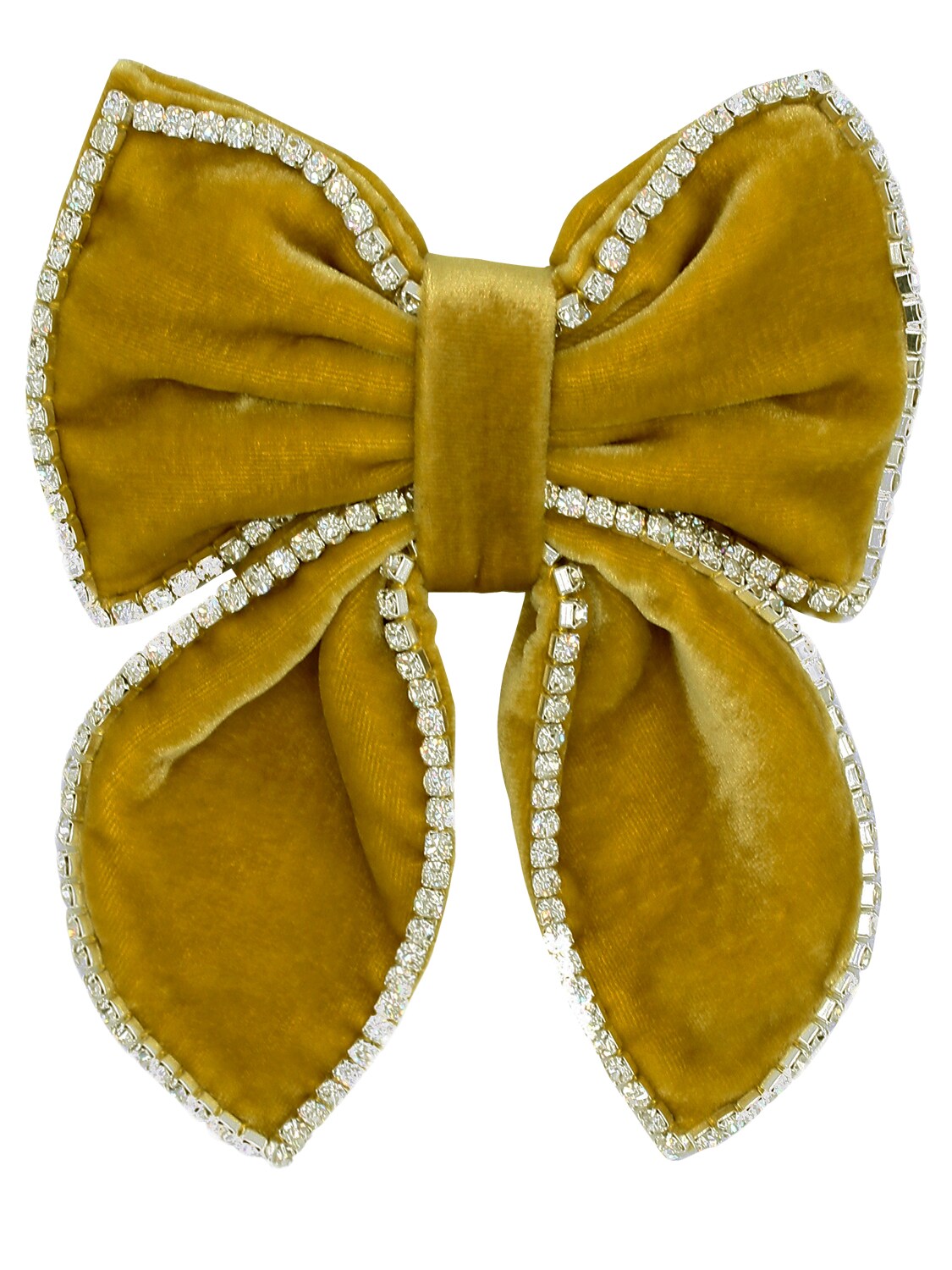Anouki July Embellished Silk & Rayon Hair Bow In Yellow,crystal
