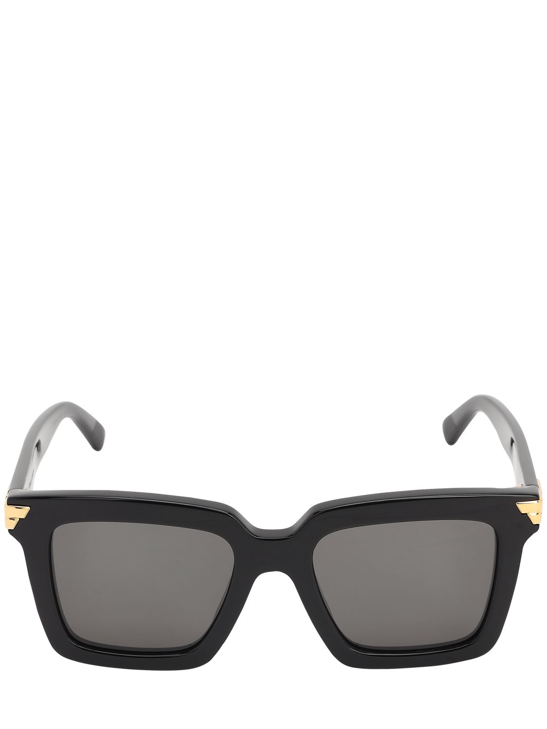 Bottega Veneta Btv1015 Squared Acetate Sunglasses In Black,grey
