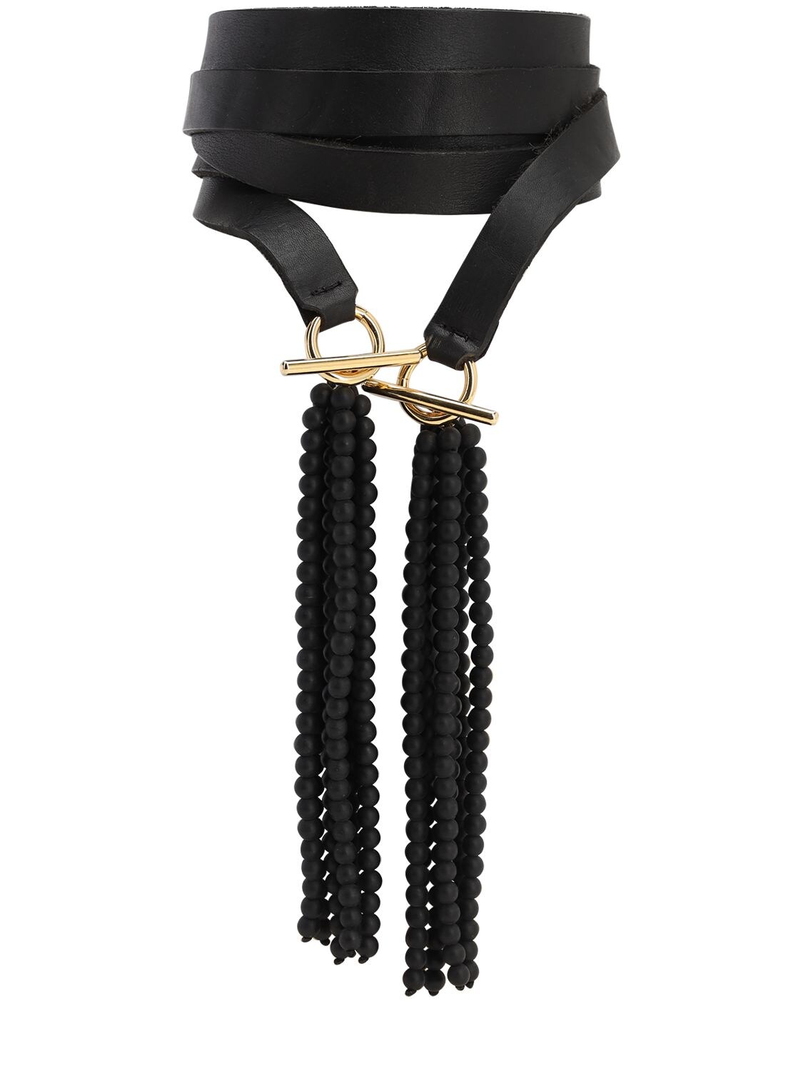 Acheval Pampa Tientos Embellished Self-tie Belt In Black