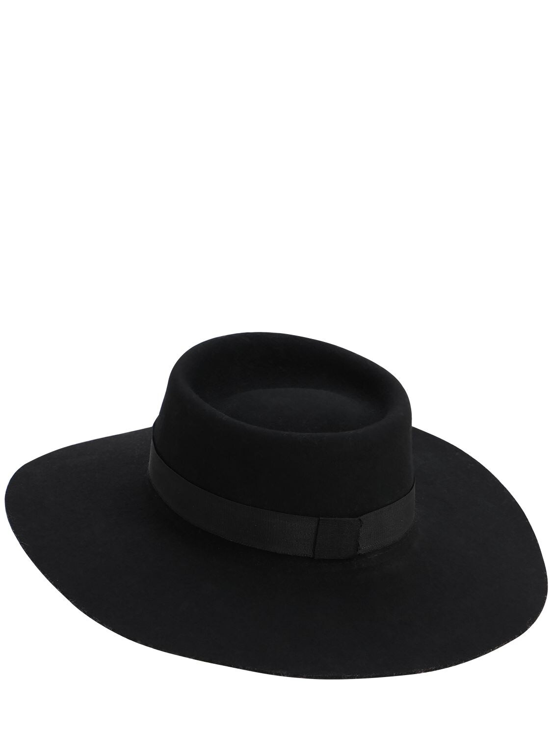 Acheval Pampa “gaucho”宽帽檐羊毛帽子 In Black