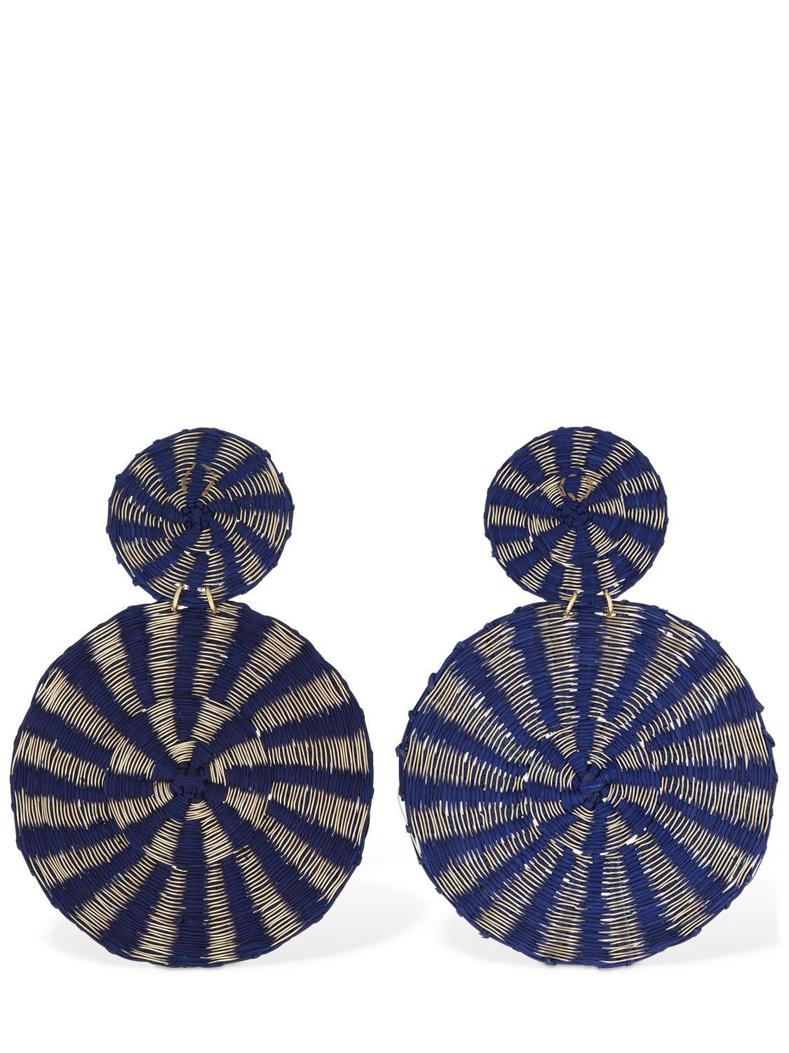 Mercedes Salazar Two Suns Clip-on Earrings In Blue