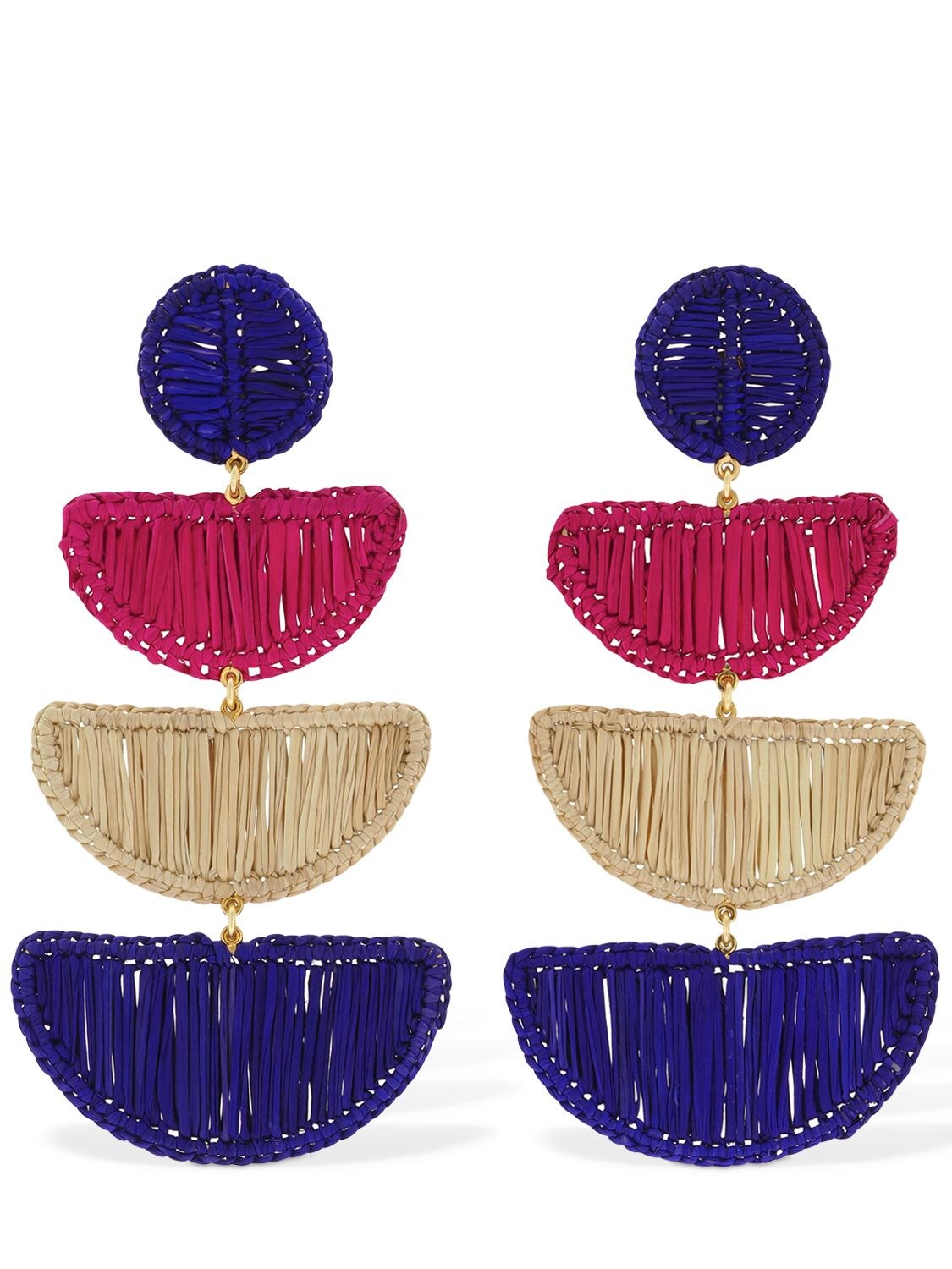 Mercedes Salazar Mobile Earrings In Purple,beige