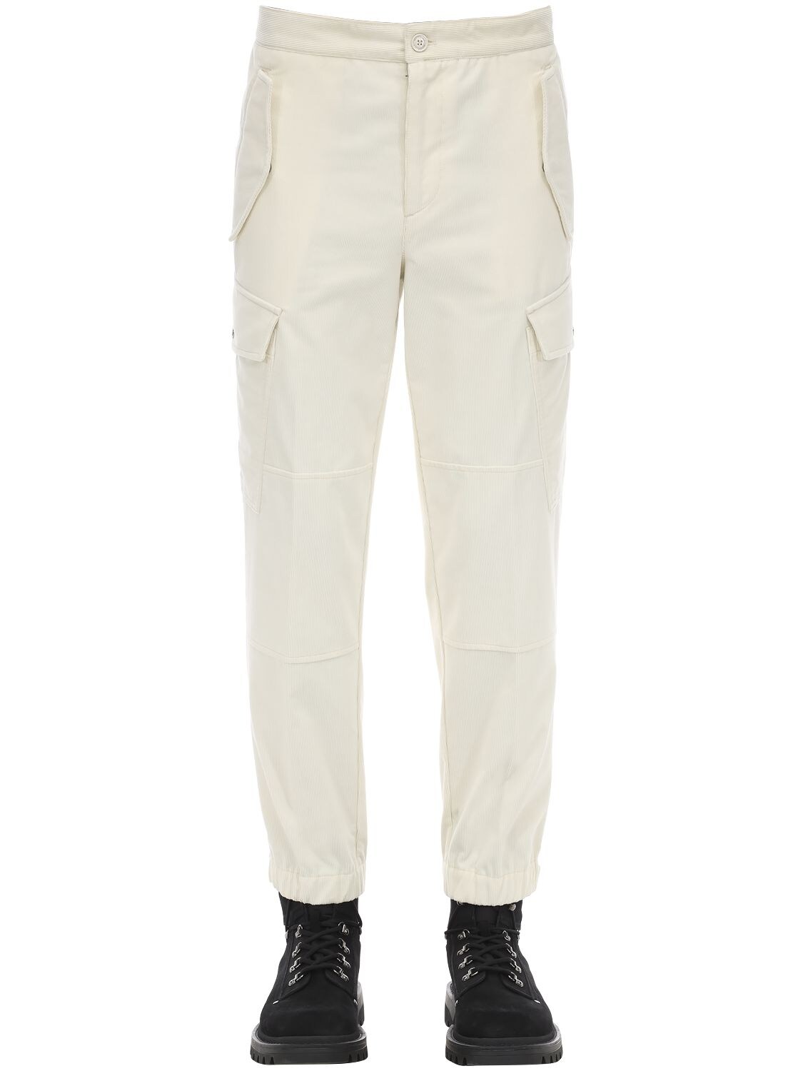 Moncler Genius Cotton Corduroy Pants In White