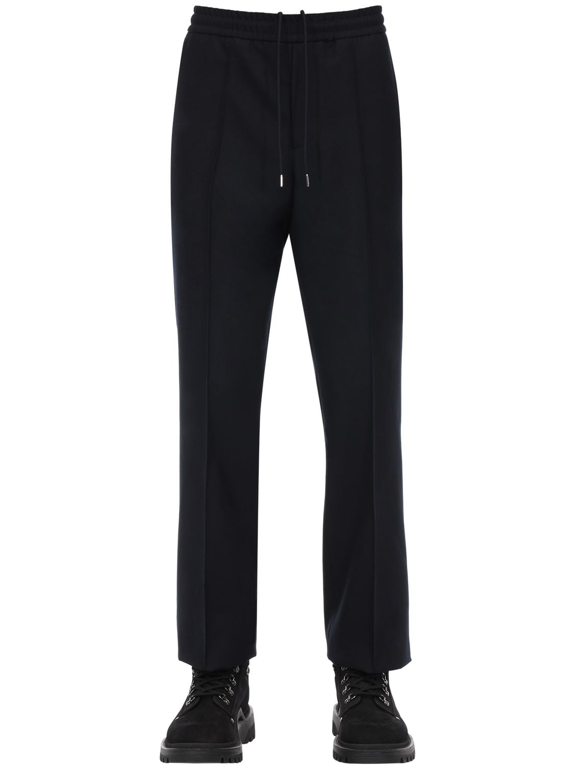 Moncler Genius Wool Blend Sport Pants In Black