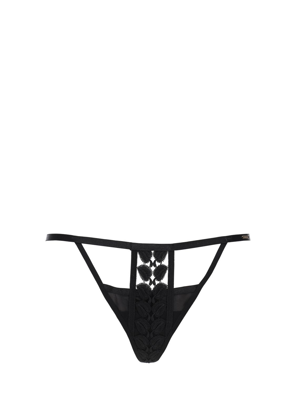 Bluebella Alix Lace Thong In Black