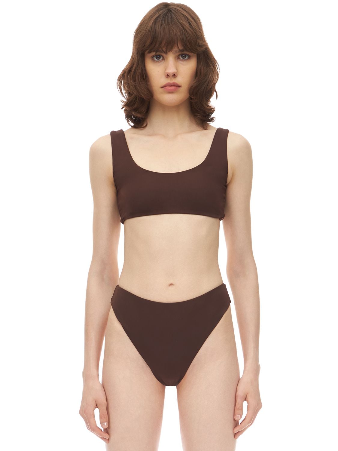 Aexae Magnum Lycra Bikini Top In Brown