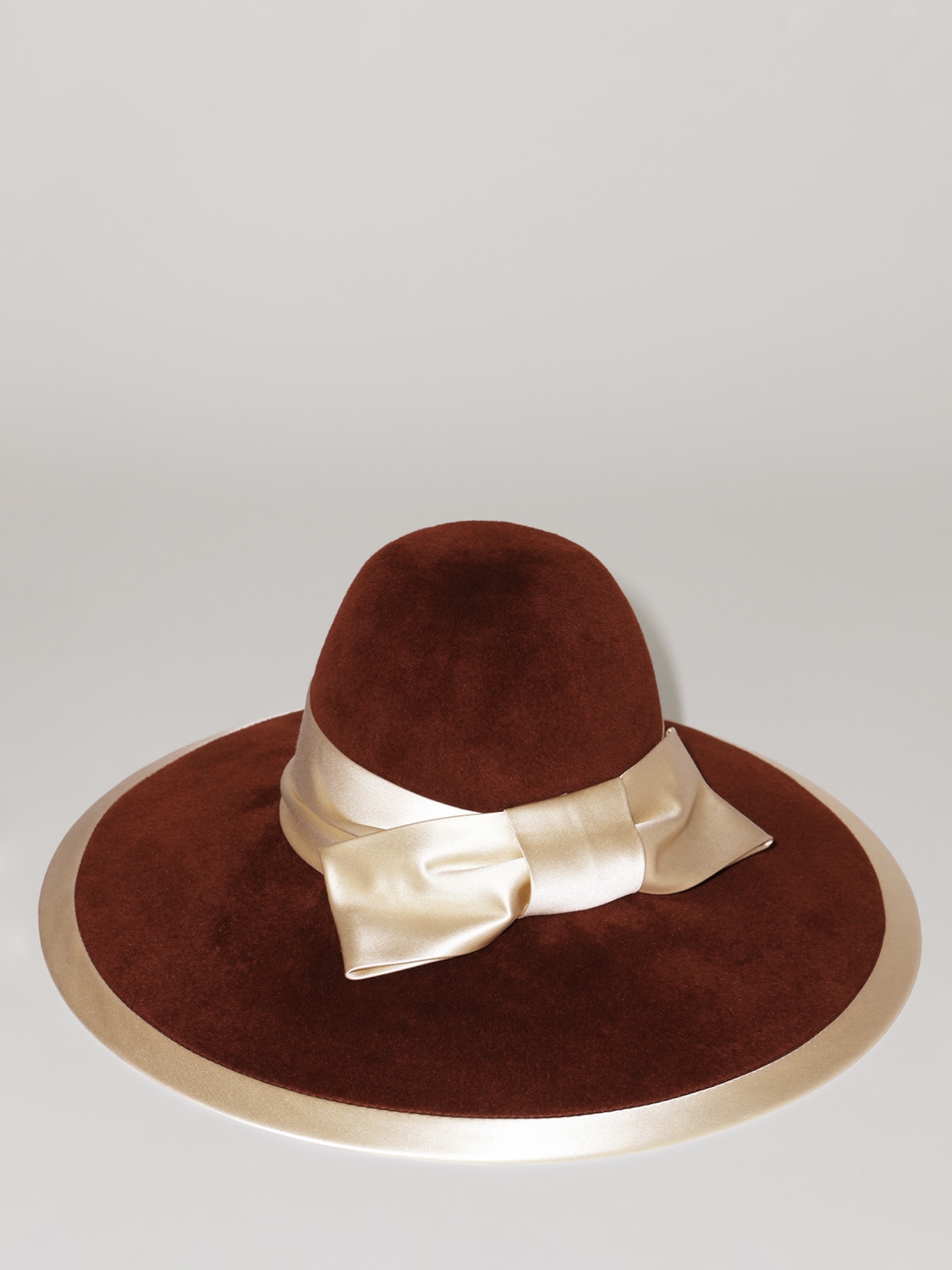 Gucci Rust Rabbit Felt Hat In Brown