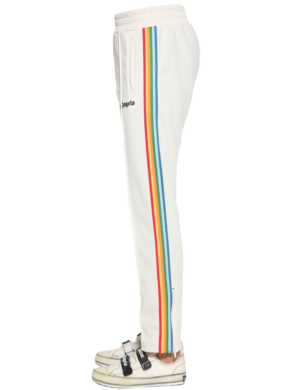 Palm Angels - Rainbow print tech jersey 