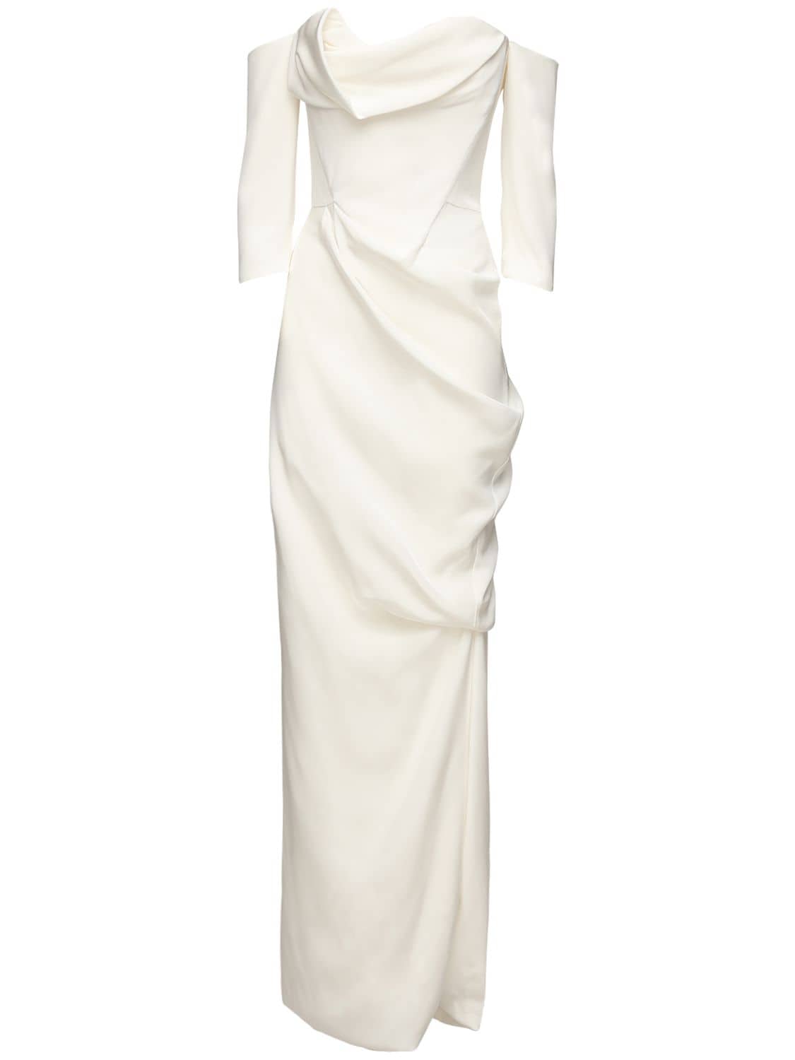 Vivienne Westwood - Draped silk cady dress - | Luisaviaroma