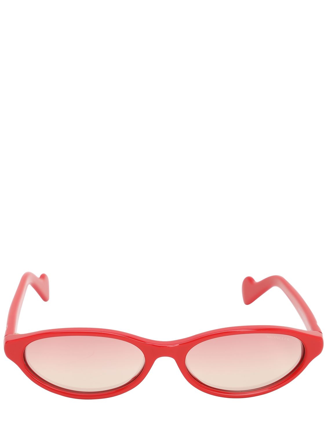 Moncler Logo Cat-eye Pantograph Sunglasses In Red