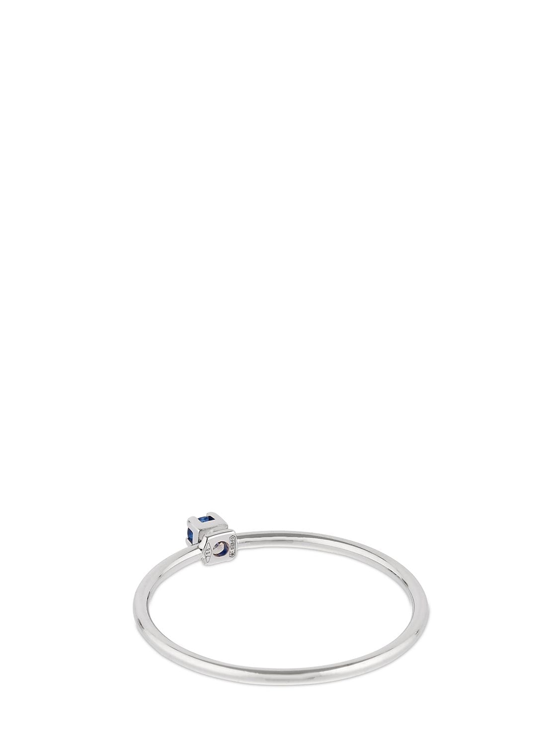 Shop Vanzi 18kt White Gold & Sapphire Ring In White Gold,blue