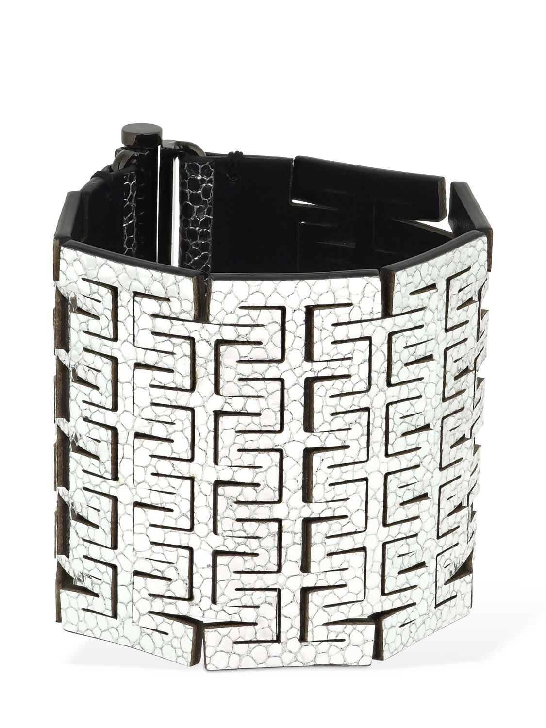 Shop So-le Studio Wright Leather Bracelet In Silver