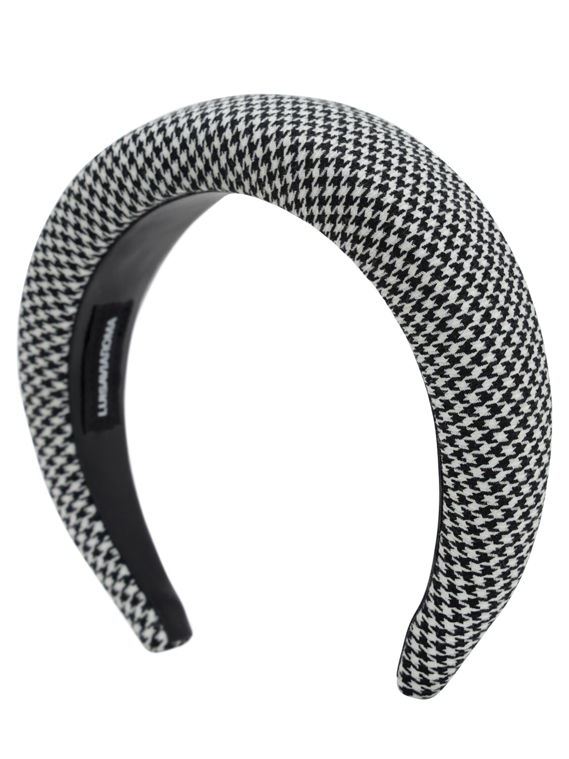 Luisaviaroma Lvr Wool Houndstooth Headband In Black,white