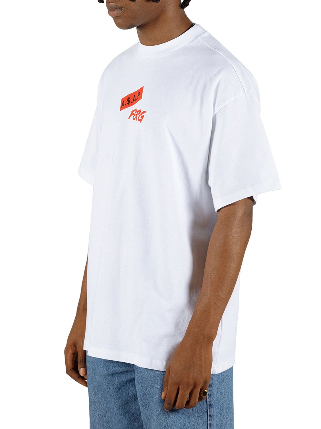 A$ap Ferg By Platformx Oversize Printed Cotton Jersey T-shirt In White