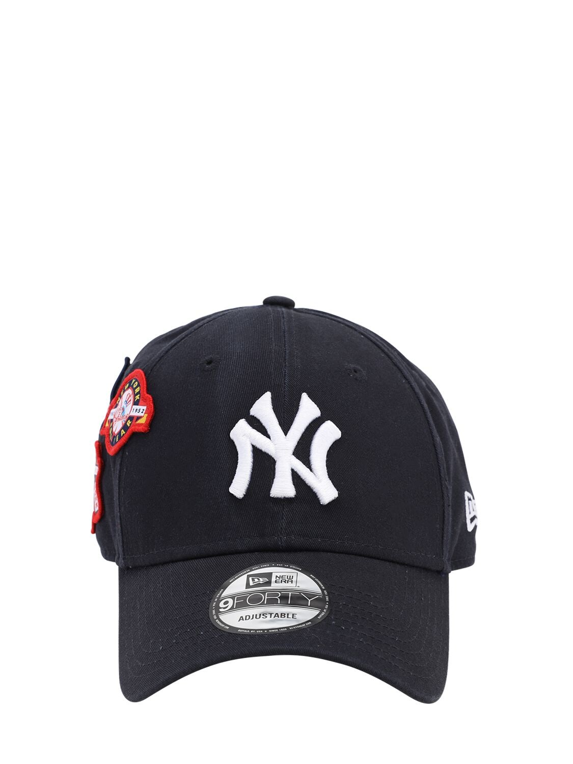New Era Cooperstown Patched 9forty Baseball Hat In Navy