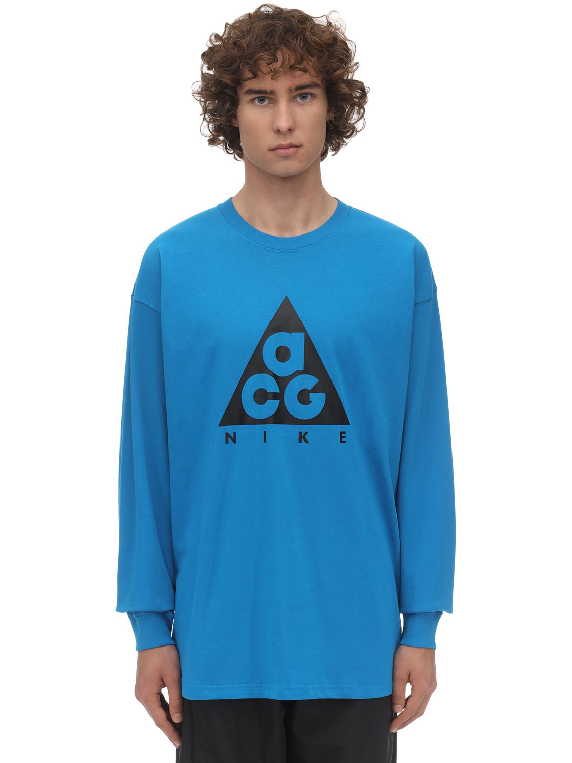 Nike Acg L/s Logo T-shirt In Imperial Blue