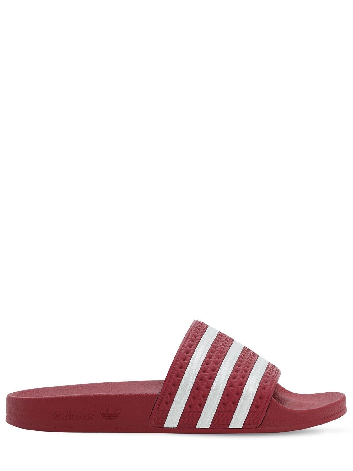 adilette slides red and white