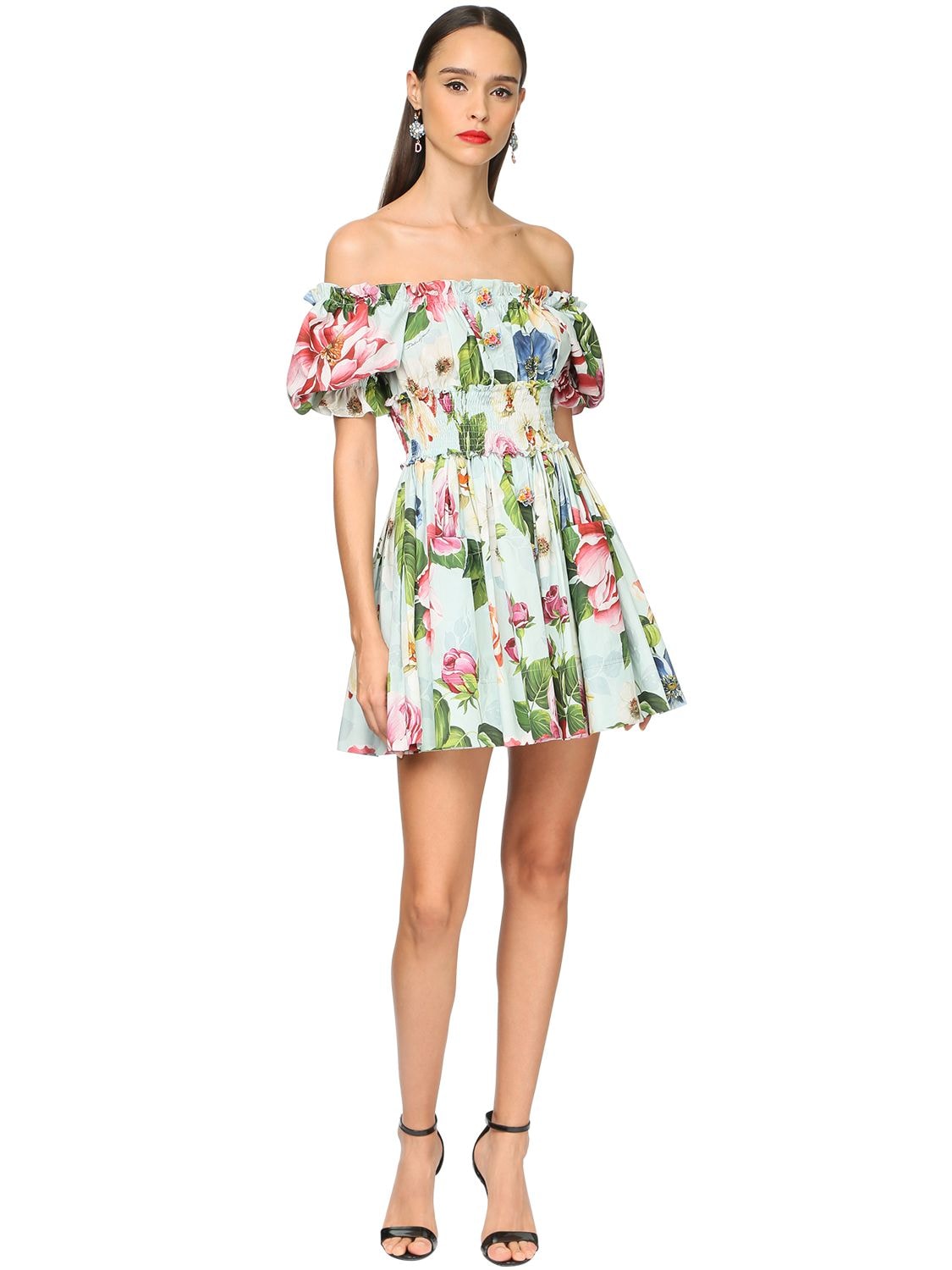 dolce and gabbana printed cotton dress