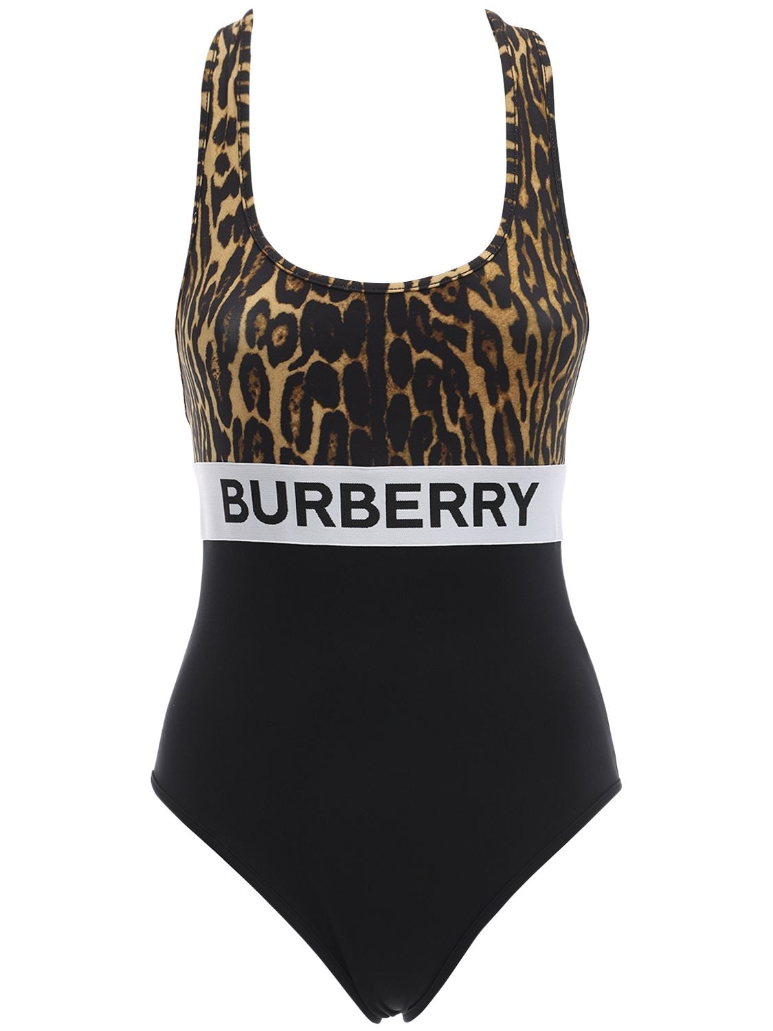 BURBERRY Leopard Print Lycra One Piece Swimsuit for Women