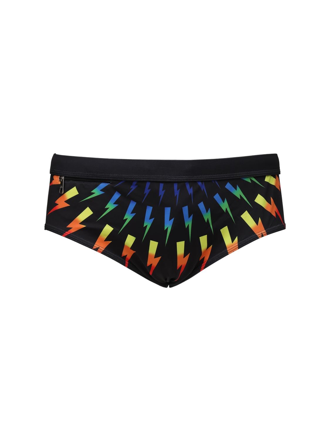 NEIL BARRETT “RAINBOW BOLTS”印花尼龙泳裤,71I05I039-MJY3NQ2