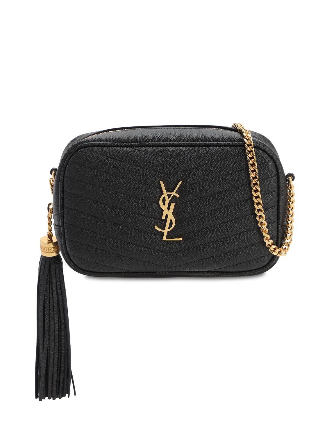 Saint Laurent Mini Lou Quilted Leather Camera Bag In Black | ModeSens