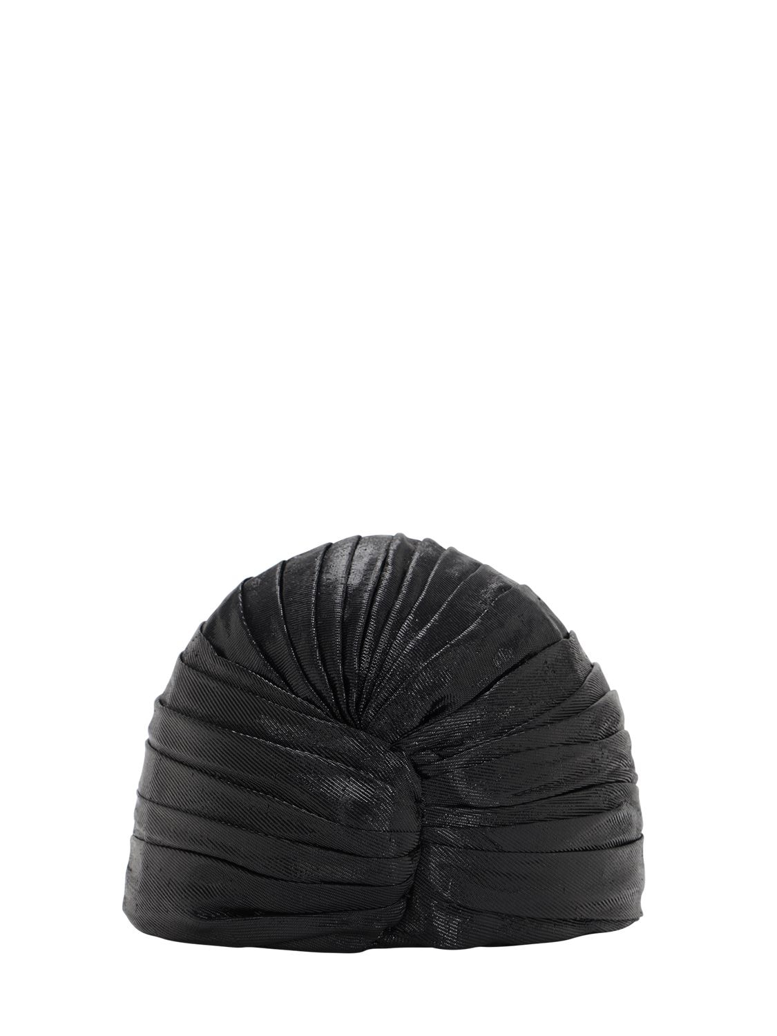 Saint Laurent Silk Turban In Black